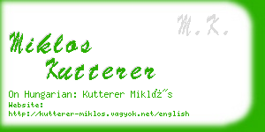 miklos kutterer business card